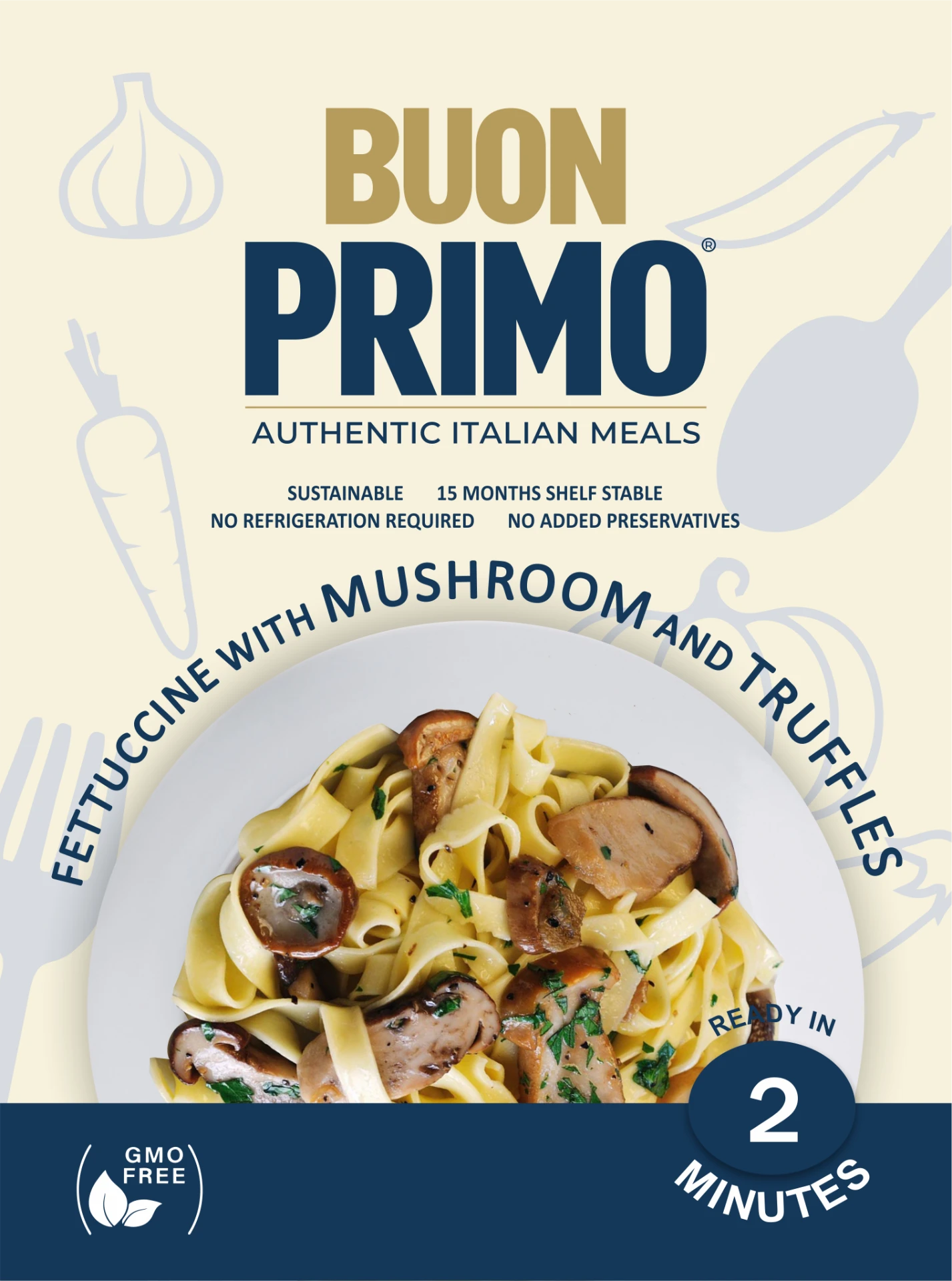 Egg Fettuccine with Truffled Mushrooms current package front
