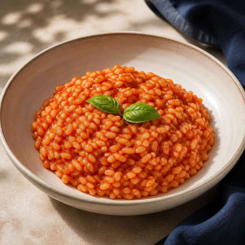 Italian rice with tomato sauce and basil by Buon Primo